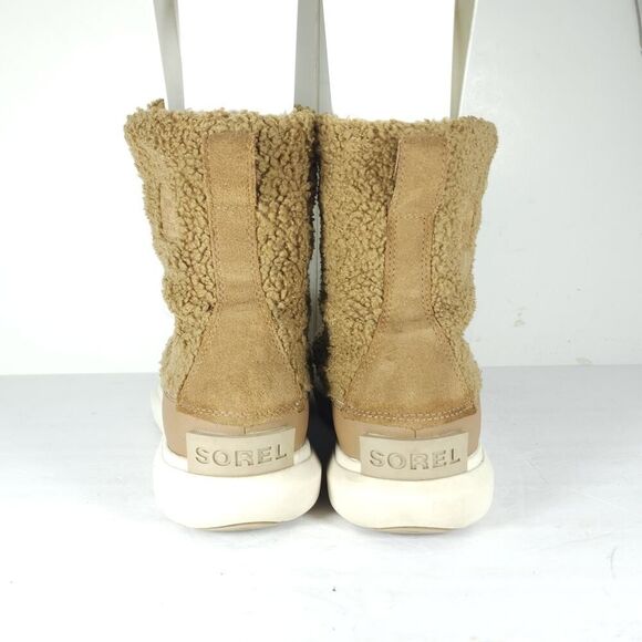 SOREL Women's Explorer II Joan Cozy US9,5 Tan Suede Waterproof Shearling Boots - Picture 9 of 16